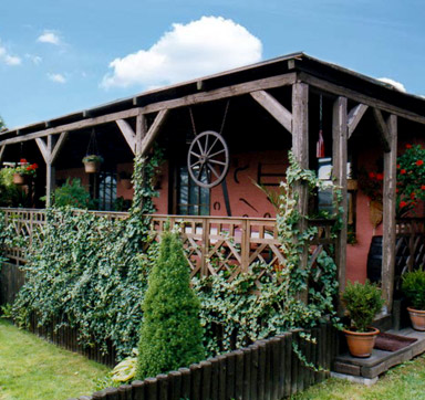 Die Veranda im Herbst in voller Pracht